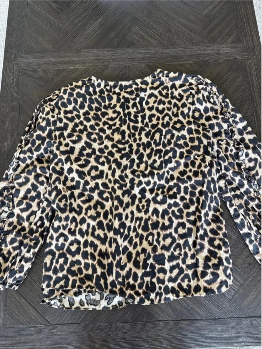J.Crew Leopard Puff Sleeve Top XS | Date Night Blouse | Fall Going Out Top